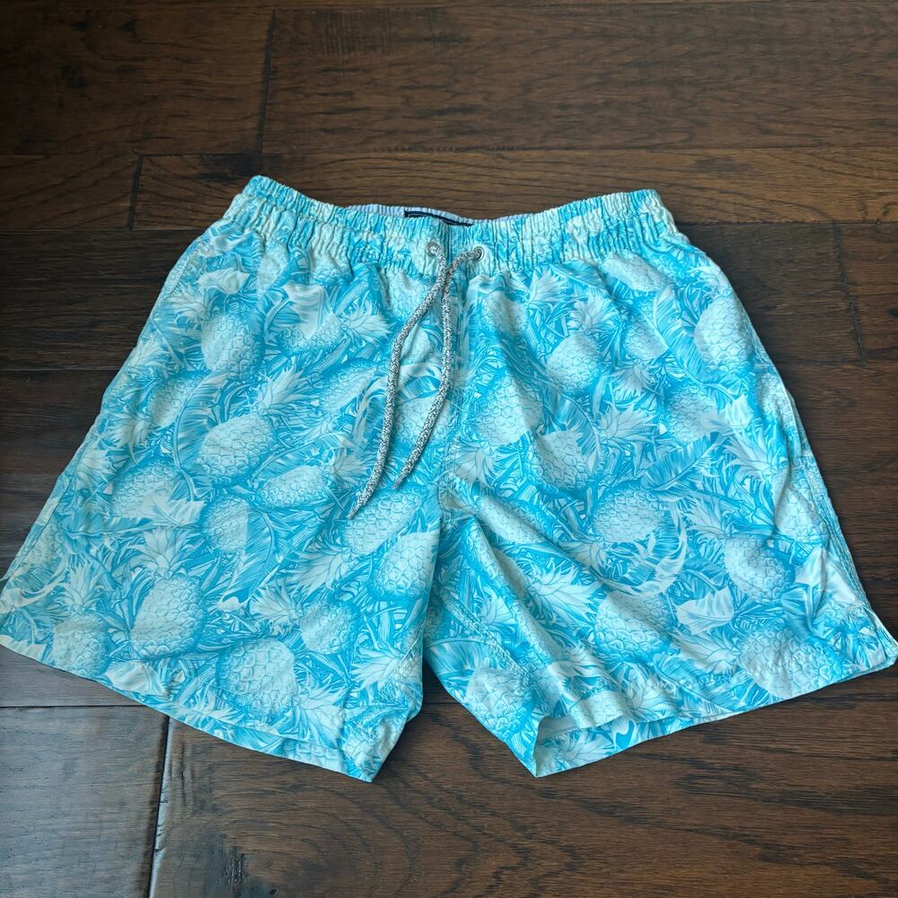 Michael’s Men’s Pineapple Swim Shorts Blue Size M Bathing Suit